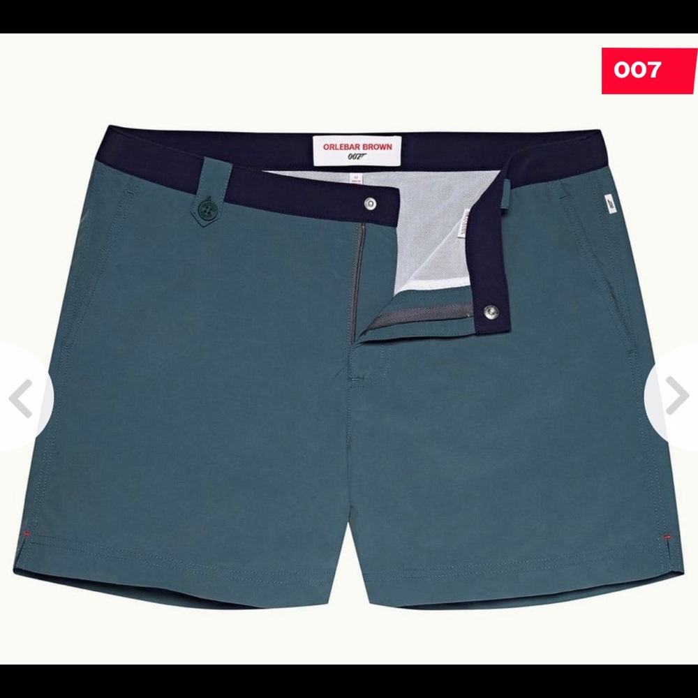 Orlebar Brown 007 Setter Navy Swim Shorts, size 32
